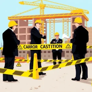 Construction site symbolizing corruption