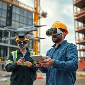Advanced construction technologies including drones and virtual reality